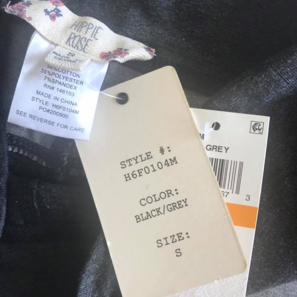 NWT Hippie Rose leggings gray Small Juniors - Picture 3 of 4